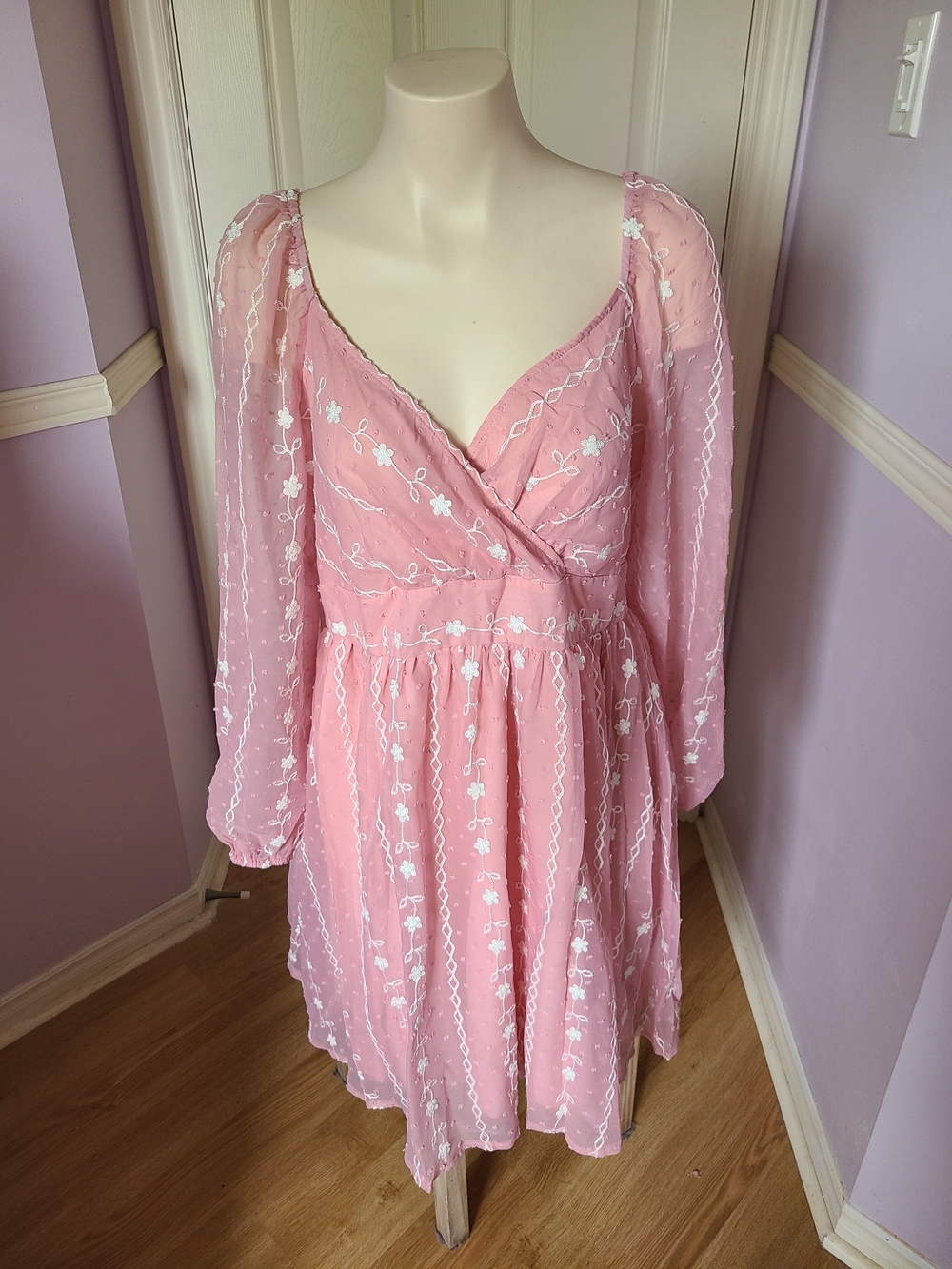 SHEIN Curve Soft Pink Dress